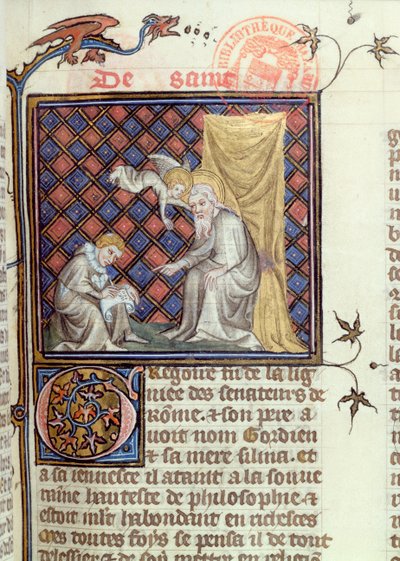شارع السيدة 1729 غريغوري من Legenda St. Aurea بواسطة deVoragine ، c.1370 بواسطة المدرسة الفرنسية