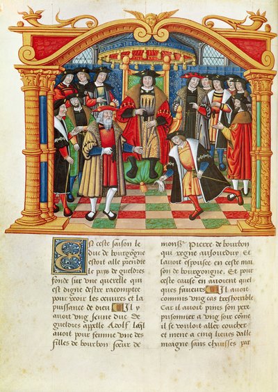 السيدة 18 و 99.99 أدولف دي غيلدر ، من مذكرات فيليب كومينز (1445-1509) بواسطة المدرسة الفرنسية