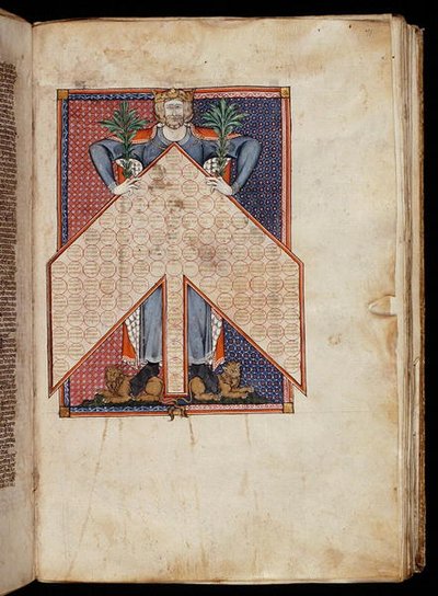 Ms. 262، f.71r: Tree of Consanguinity from Gratian's Decretum، c.1300 (vellum) بواسطة المدرسة الفرنسية