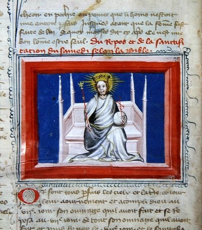 السيدة 314 الله في الجلالة ، من الكتاب المقدس des Grands Augustins بواسطة المدرسة الفرنسية