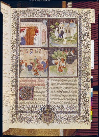 Ms 3479 t.1 f.1 قصة لانسلوت والبحث عن الكأس المقدسة من ليفر دي ميسيري لانسلوت دو لاك بواسطة المدرسة الفرنسية