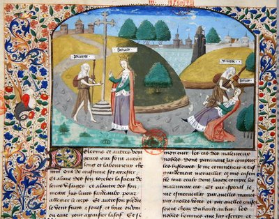 السيدة 3878 الفقر والثروة ، رسم توضيحي من "حالات الرجال اللامعين" بقلم جيوفاني بوكاتشيو (1313-75) (على ورق) بواسطة المدرسة الفرنسية