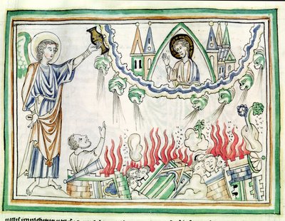 Ms 422 fol.77 تدمير بابل بواسطة المدرسة الفرنسية