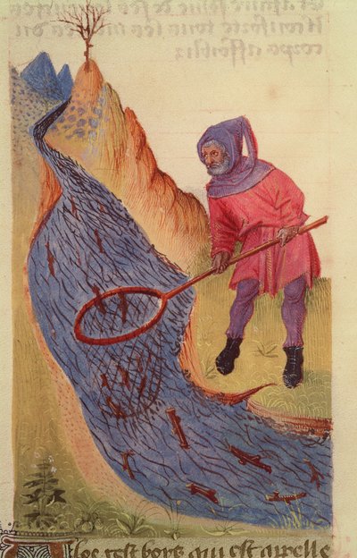 السيدة 59 fol.3r الصياد من جراند هيربير بواسطة المدرسة الفرنسية