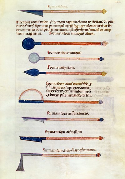 Ms 89 Ter fol.115 الأدوات الجراحية من أطروحة لأبي القاسم خلف بن العباس الزهراوي (البوكاسيس) بواسطة المدرسة الفرنسية