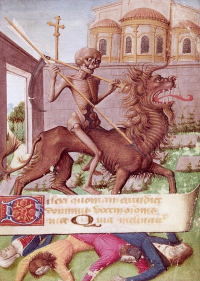 Ms 89 fol.88 انتصار الموت من كتاب ساعات بواسطة المدرسة الفرنسية