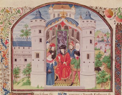 السيدة 927 Fol.426 عرض للاقتصاد من الأخلاق والسياسة والاقتصاد بواسطة أرسطو (384-322 قبل الميلاد) التفاصيل (انظر أيضًا 165166) بواسطة المدرسة الفرنسية