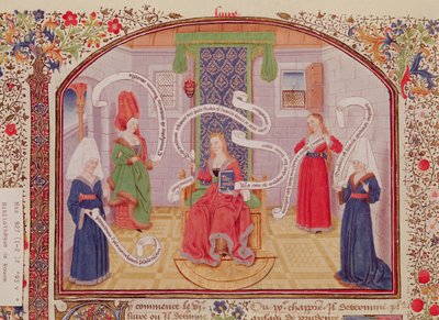 السيدة 927 Fol.93v نظرية الفضائل الفكرية من الأخلاق والسياسة والاقتصاد بواسطة أرسطو (384-322 قبل الميلاد) بواسطة المدرسة الفرنسية