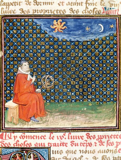السيدة 993 ، الصفحة 114 خصائص السماء ، من Le Livre des Proprietes des Choses لجان كورديكون بواسطة المدرسة الفرنسية