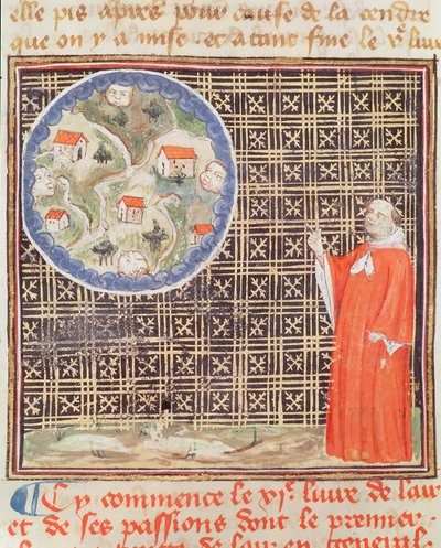 السيدة 993 ، الورقة 142 خصائص الماء والرياح ، من Le Livre des Proprietes des Choses لجان كورديكون بواسطة المدرسة الفرنسية