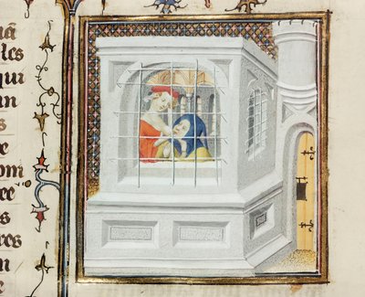 السيدة Fr 12420 مؤسسة خيرية رومانية: Cimon and Pero ، من نساء Claris ، بقلم جيوفاني بوكاتشيو (1313-75) بواسطة المدرسة الفرنسية