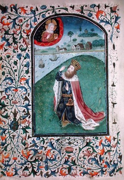 Ms Gen 288 f.131v Vision، c.1460 (رق) بواسطة المدرسة الفرنسية