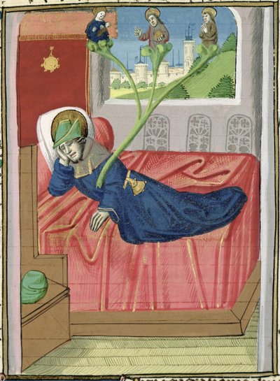 السيدة H 7 fol.145r شجرة جيسي ، من الكتاب المقدس جان الثاني والعشرون بواسطة المدرسة الفرنسية