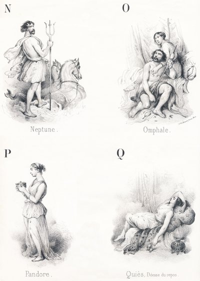 N O P Q: Neptune ، Omphalius ، Pandora Rest بواسطة المدرسة الفرنسية