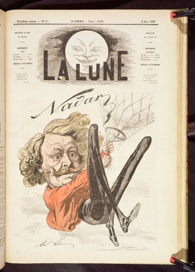 Nadar (1820-1910) صفحة عنوان La Lune ، نُشرت في يونيو 1867 بواسطة المدرسة الفرنسية
