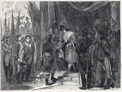 قام نابليون بونابرت (1769-1821) بتسليم تجارة كامبوفورميو (كامبو فورميو ، كامبو فورميو) إلى عضو المجلس التنفيذي في 10 ديسمبر 1797. هذه التجارة بين فرنسا والنمسا تمثل نهاية التحالف الأول ، بواسطة المدرسة الفرنسية