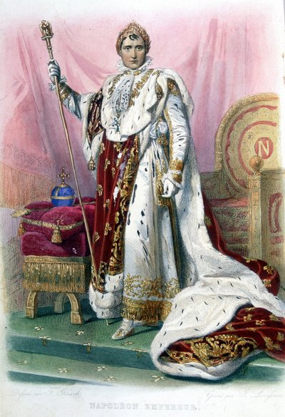 Napoleon I in costume by Sacre - in “” Plutarque Français””” بواسطة المدرسة الفرنسية