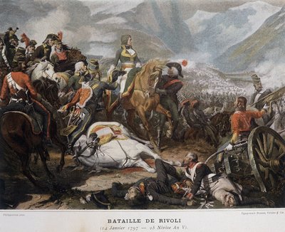 Napoleon at the Battle of Rivoli on January 14 بواسطة المدرسة الفرنسية