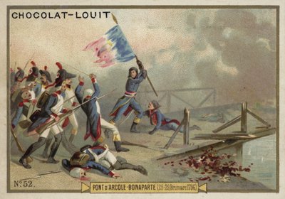 نابليون في معركة جسر أركول ، إيطاليا ، الحروب الثورية الفرنسية ، 15-17 نوفمبر 1796 بواسطة المدرسة الفرنسية