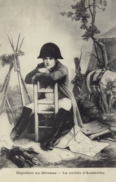نابليون في Bivouac بواسطة المدرسة الفرنسية