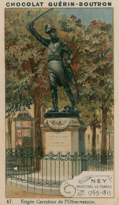 Ney ، Marechal de France ، 1769-1815 ، Erigee Carrefour de lObservatoire بواسطة المدرسة الفرنسية
