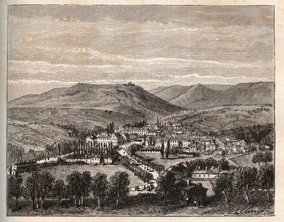 Niederbronn-les-Bains في الألزاس - نقش في "فرنسا اللامعة: الجغرافيا والتاريخ والإدارة الإحصائية" بقلم V.A. Malt-Brown. 1884 بواسطة المدرسة الفرنسية