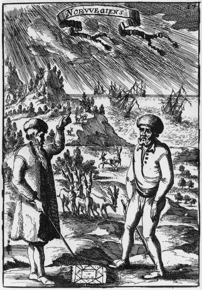 النرويجيون ، توضيح من وصف de lUnivers بقلم Allain Manesson Mallet (1630-1706) منشور باريس ، 1683 بواسطة المدرسة الفرنسية