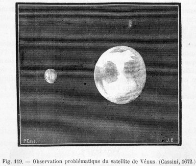 Observation problematic du satellite de Venus (Cassini بواسطة المدرسة الفرنسية