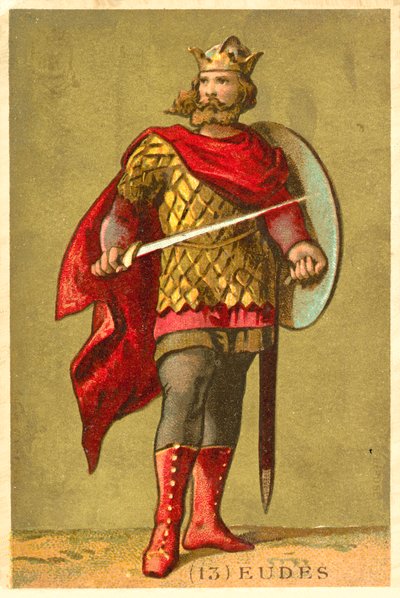 Odo of France, King of Western Francia (chromolitho) بواسطة المدرسة الفرنسية