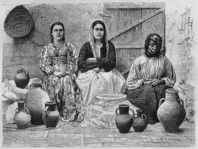 تجار النفط في القدس من سوريا اليوم. رحلات إلى فينيسيا ولبنان وجودي. 1875-1880 من لويس تشارلز إميل لورت ، 1884 (النقش وزن الجسم) بواسطة المدرسة الفرنسية