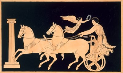 عربة عداء أولمبية توجت بإكليل الغار ، نشرت 1808-10 بواسطة المدرسة الفرنسية
