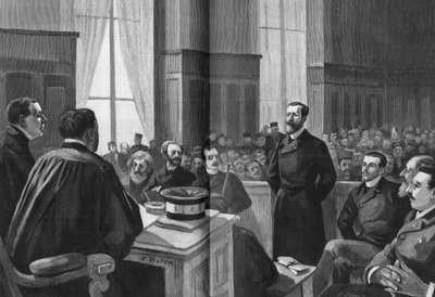 افتتاح أعمال عصبة الوطنيين عام 1889. الرئيس جيليت ، ناكيه ، لايسان ، لاجير ، ديروليد ، ريتشارد ، توركيه ، جاليان. بواسطة المدرسة الفرنسية