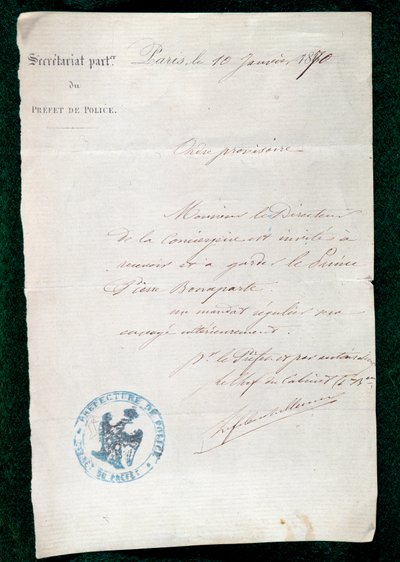 وسام الحبس لدى بواب الأمير بيير بونابرت (1815-1881) في 10 يناير بواسطة المدرسة الفرنسية