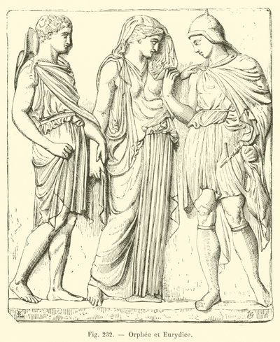 Orphee et Eurydice (نقش) بواسطة المدرسة الفرنسية
