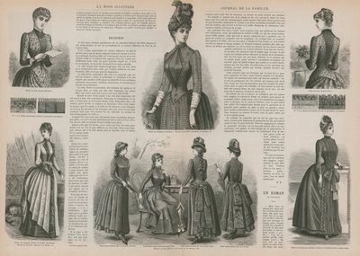 صفحة من La Mode Illustree بواسطة المدرسة الفرنسية