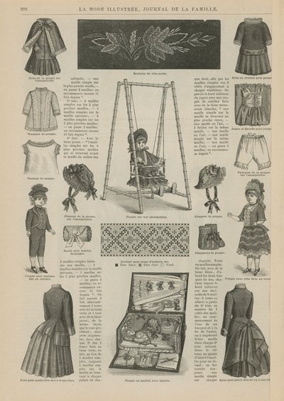 صفحة من La Mode Illustree بواسطة المدرسة الفرنسية