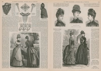 صفحة من La Mode Illustree بواسطة المدرسة الفرنسية