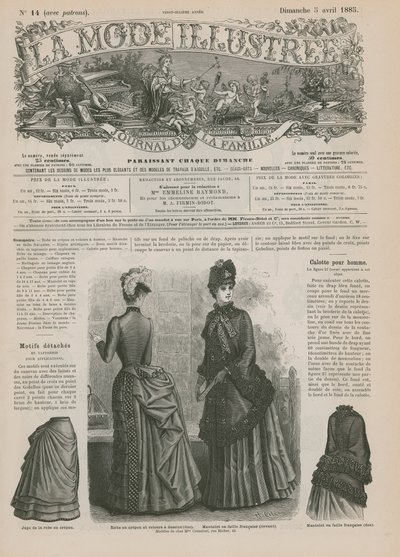صفحة من La Mode Illustree بواسطة المدرسة الفرنسية