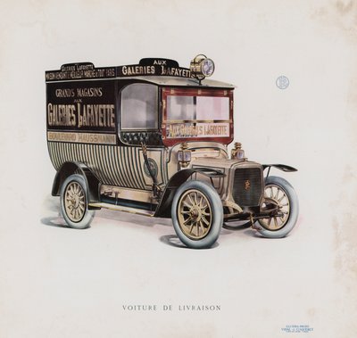 صفحة من كتالوج Panhard & Levassor (لون ليثو) بواسطة المدرسة الفرنسية