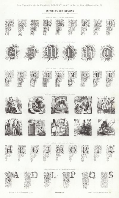 Page from Vignettes Typographiques (engraving) بواسطة المدرسة الفرنسية