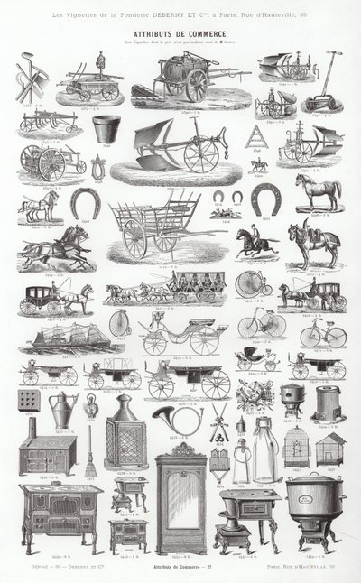 Page from Vignettes Typographiques (engraving) بواسطة المدرسة الفرنسية
