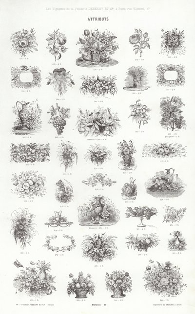 Page from Vignettes Typographiques (engraving) بواسطة المدرسة الفرنسية