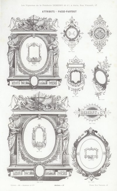 Page from Vignettes Typographiques (engraving) بواسطة المدرسة الفرنسية