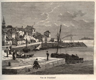 Paimboeuf - Loire-Atlantique ، في المنطقة Pays de la Loire - نقش في "فرنسا اللامعة: الجغرافيا والتاريخ والإدارة الإحصائية" بقلم V.-A. الشعير براون. 1884 بواسطة المدرسة الفرنسية