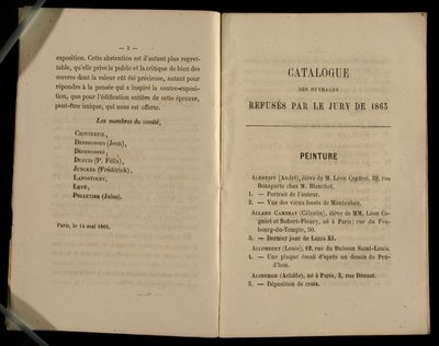 فصل في الرسم من صالون الرفض 1863 بواسطة المدرسة الفرنسية