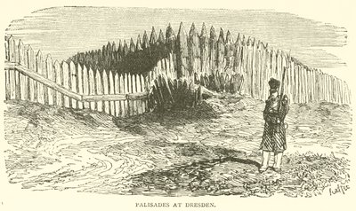 Palisades at Dresden (engraving) بواسطة المدرسة الفرنسية