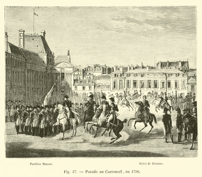 موكب في كاروسيل ، عام 1796 بواسطة المدرسة الفرنسية