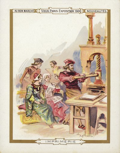 معرض باريس 1900 ، الطابعة بواسطة المدرسة الفرنسية