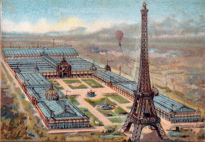 باريس. المعرض العالمي لعام 1889: برج إيفل. بواسطة المدرسة الفرنسية