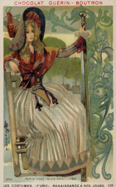 امرأة باريسية ، القصر الملكي ، 1790 بواسطة المدرسة الفرنسية